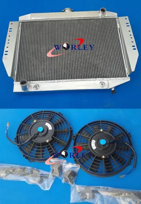 Aluminum Radiator +2* Fans For JEEP CHEROKEE / WAGONEER J10 J20 5.9 V8 1972-1988 • $329