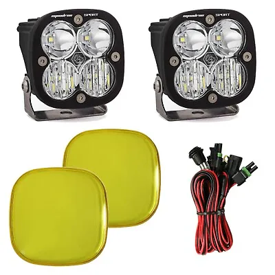 Baja Designs Squadron Sport Clear Driving/Combo LED Lights W/ Amber Rock Guards • $463.73