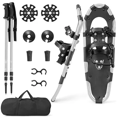 21 Inch 4-in-1 Lightweight Terrain Snowshoes W/ Flexible Pivot System Carry Bag • $53.96