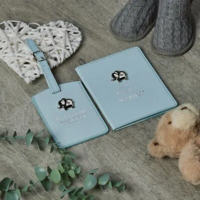 Personalised Debossed Baby Boy Passport Cover And Luggage Tag Holder Gift CG988 • £21.99