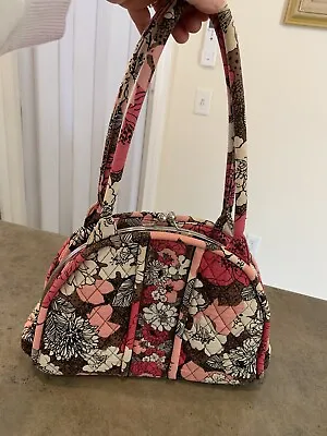 VERA BRADLEY Vtg Retired Quilted Spring Floral Purse Bag Satchel Hinged Fastener • $27.90