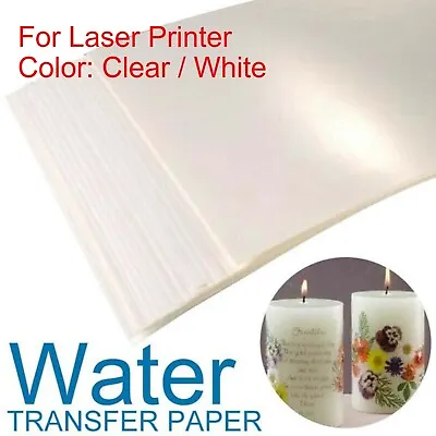 £3.39 • Buy Water Slide A4 Decals For Laser Printer Water Slide Transfer Paper UK