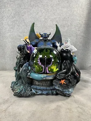 Disney Villains Light-Up Musical Snow Globe Maleficent Chernabog Evil Queen • $999.98