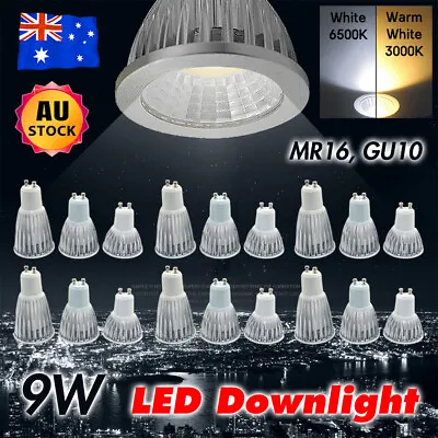 LED GU10 9W Bulb MR16 Downlight Spotlight Bright Globe AC 220V DC 12V Warm White • $197.99