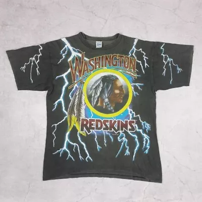 Vintage 1994 Washington Redskins Lightning Single Stitch Tee (XL) • £40