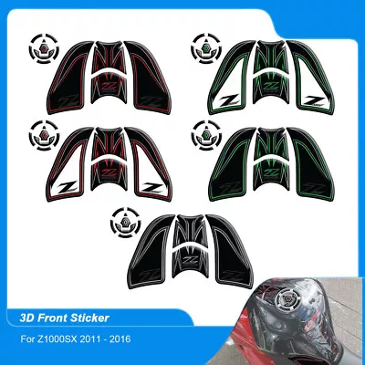 3D Gel Fuel Tank Front Side Decal Sticker Pad For Kawasaki 2011-2016 Z1000SX • $30.32