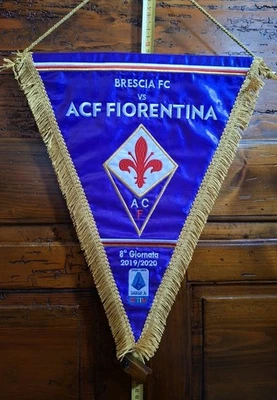 Pennant / Banderin AS Roma - Fiorentina - Match Worn ? Non, Mais Collector