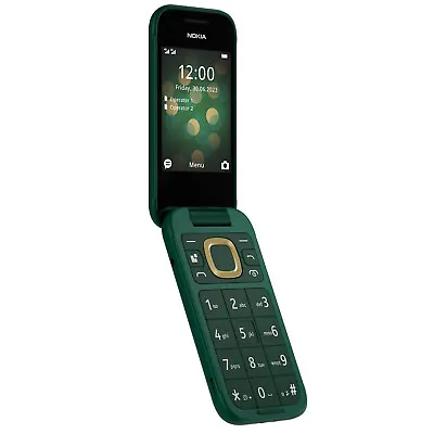 Nokia 2660 Dual SIM 4G FLIP BIG Button Phone Unlocked W Bluetooth - Lush Green • $134.95