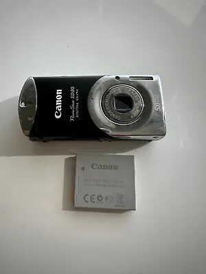 Canon PowerShot SD30 Digital ELPH Camera 5.0 MP Black Silver TESTED READ • $59.99