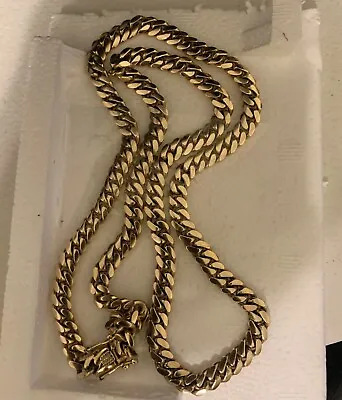 10K 7mm 21” 77g SOLID GOLD MIAMI CUBAN CHAIN • $3499.99