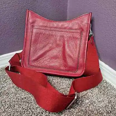 J. Jill Burgundy Red Genuine Leather Medium Crossbody Purse Bag • $25