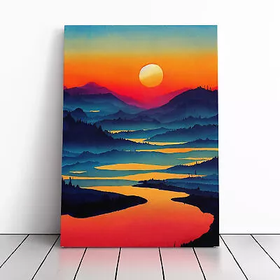 Sunset Mountain No.3 Canvas Wall Art Print Framed Picture Home Office Decor • $31.05