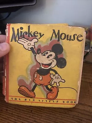 MICKEY MOUSE A BIG LITTLE BOOK 1933 G/VG Binding Is Messed Up • $75