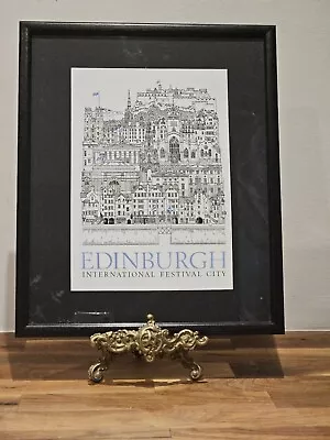 Edinburgh Cityscape Festival City Framed And Mounted Art Picture Print  • £14