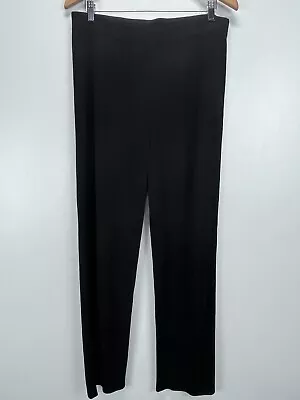 Womens Misook Knit Pullon Pants Sz L VGUC Black Elastic Waist • $34.99