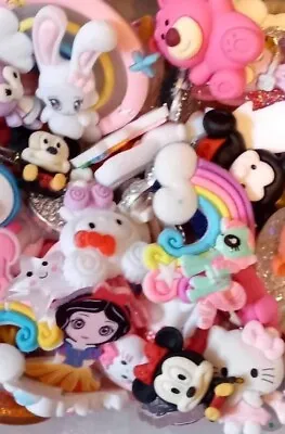 15X Mixed Resin Cabochons RainbowsUnicornsMinnIe Mouse & More For Bow Centre’s • £4.99