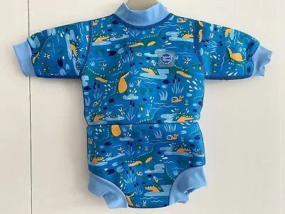 Baby Boys Happy Nappy Wetsuit Small 0-4 Months Crocodile Swamp Blue BNWT • £17.99
