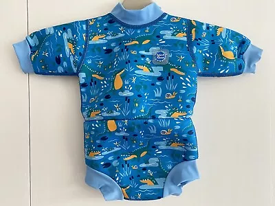 Baby Boys Happy Nappy Wetsuit Small 0-4 Months Crocodile Swamp Blue BNWT • £17.99