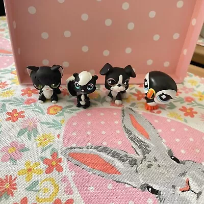 Littlest Pet Shop Black And White Bundle Of 4 Pets. • £18