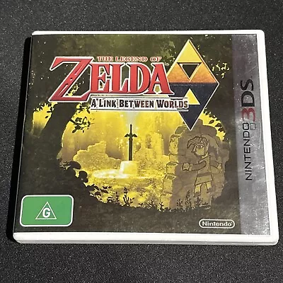 NINTENDO 3DS GAME THE LEGEND OF ZELDA A LINK BETWEEN WORLDS - *SHINY* - Tested⭐️ • $44.99