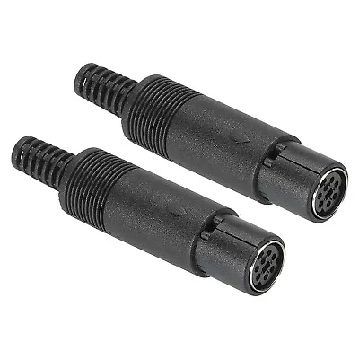 S-Video DIN Mini Female Socket 7 Pin Signal Transmission For TV Pack Of 2 • £4.39