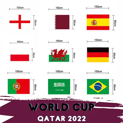 £2.79 • Buy Large 5x3FT Shoulder Country Flags National World Cup Rugby 2022 Football Sport