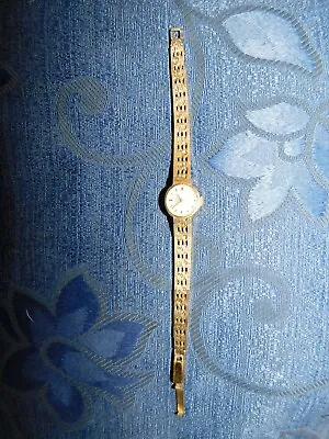 Ladies Waltham Incablock 2432 Watch 17 Jewel Gold Tone Link Bracelet Not Working • £6