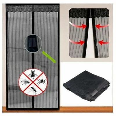£6.99 • Buy Magnetic Mesh Door Magic Protection Curtain Snap Fly Bug Insect Mosquito Screen 