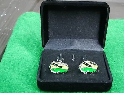 £7.25 • Buy Vw Camper Van Enamel Chrome Cuff Links Boxed