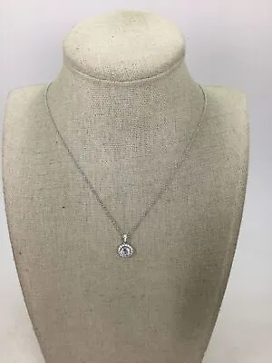 $15 • Buy Nadri Silvertone Clear Rhinestone Chain Necklace 