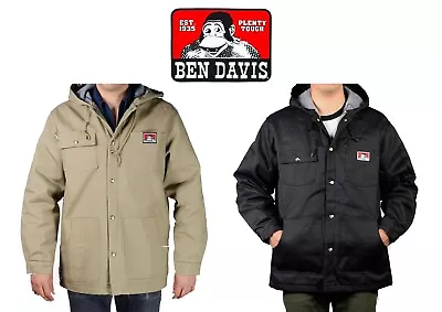 Ben Davis Button Hooded Jacket W/ Snaps - Khaki Black • $132.95