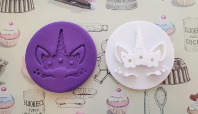$7.16 • Buy Unicorn Style 3 Cookie Cutter And Embosser, Cookie Stamp 3D Printed