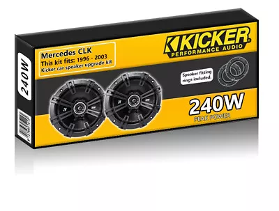 Mercedes CLK Front Door Speakers Kicker 6.5  17cm Car Speaker Kit 240W • £84.99