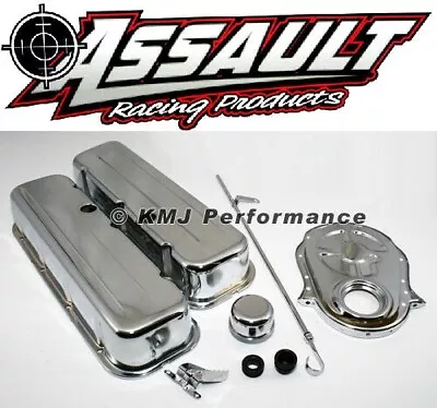 BBC Chevy 454 Chrome Dress Up Kit - Tall Valve Covers 396 402 427 Big Block • $89.99