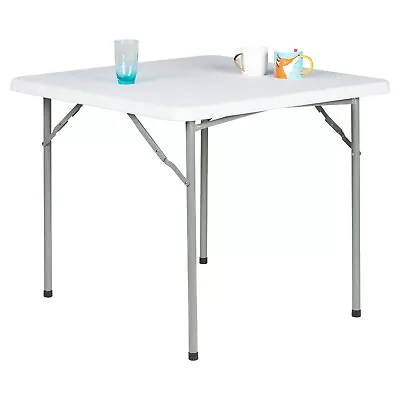 £39.99 • Buy Hartleys 3Ft Square White Folding Table For Picnic/Kitchen/Camping/Dinner/Garden