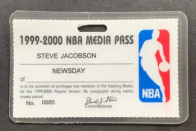 1999-2000 NBA Season Press Pass Media Ticket Kobe Bryant 1st Championship Lakers • $299.99