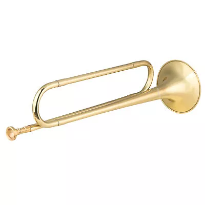  Brass C Bugle Call -Plated Trumpet Cavalry Horn With Mouthpiece S4T2 • $27.02