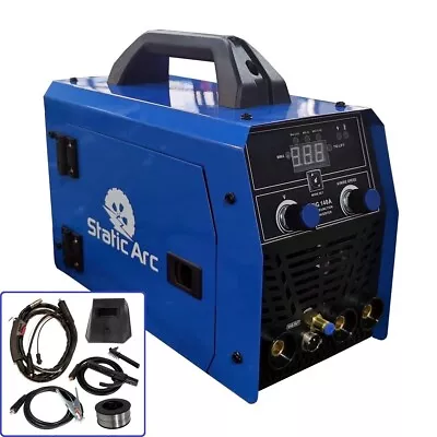 MIG 140A INVERTER WELDER 3in1 MMA TIG GAS GASLESS ARC WELDING MACHINE KIT • £134.99