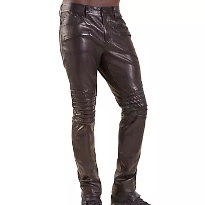 NEW Stylish Men Genuine Sheepskin Real Leather Pant Party Wear • $195.42