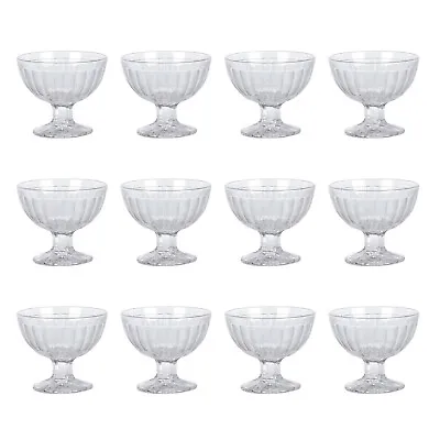 12PCS Glass Prawn Cocktail Bowl Glasses Appetizer Acrylic Milkshake Smoothie Cup • £10.99