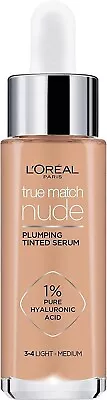 L'OREAL TRUE MATCH NUDE PLUMPING TINTED SERUM 30 Ml - CHOOSE SHADE • £7.95