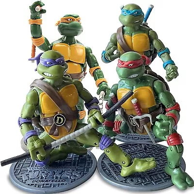 Set Of 4 Retro Figurines Ninja Turtles Mutant Teenage Action Figures - TMNT • $29.99