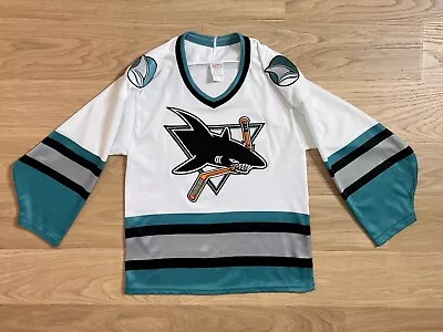 VTG San Jose Sharks Hockey Jersey Adult Small CCM Maska Authentic 90s Teal • $41.99