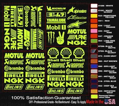 Aftermarket Motorcycle Sponsor Racing Customized Fairing Vinyl Decal Sticker DIY • $16.71