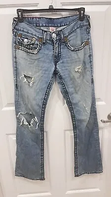 True Religion Billy Super T  Mens Jeans Destroyed Distressed  30w X 33L • $32