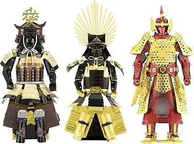 Fascinations Metal Earth SAMURAI JAPANESE TOYOTOMI & CHINESE Armor Model Kits • $34.95