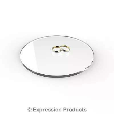 Acrylic Cake Board Display Stand Disc - Round 5mm Thick - Wedding Birthday Etc • £3.99