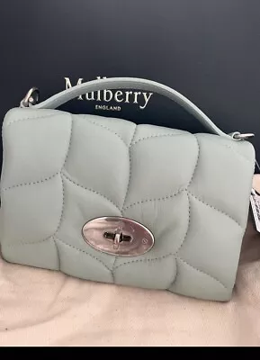 Mulberry Tiny Softie In Acrylic Green Pillow Effect Soft Nappa Leather £695 • £255