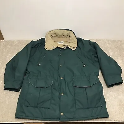 Vtg LL Bean Maine Wardens Parka Mens XL Coat Jacket Green NO HOOD USA Made • $44.99
