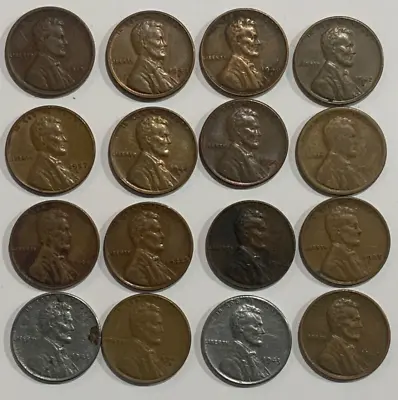 $19.99 • Buy 16 United States 1 Cent  Lincoln - Wheat Ears Reverse  Coins - Incl 2 Steel